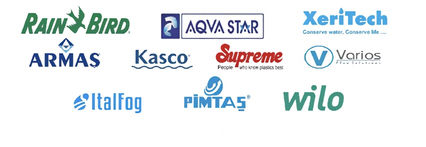 Product brand logos used by Smart Irrigation
